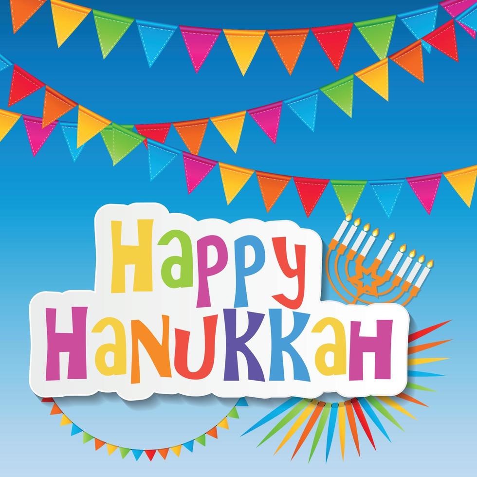 feliz hanukkah, fondo de fiesta judía. ilustración vectorial. hanukkah es el nombre de la festividad judía. vector