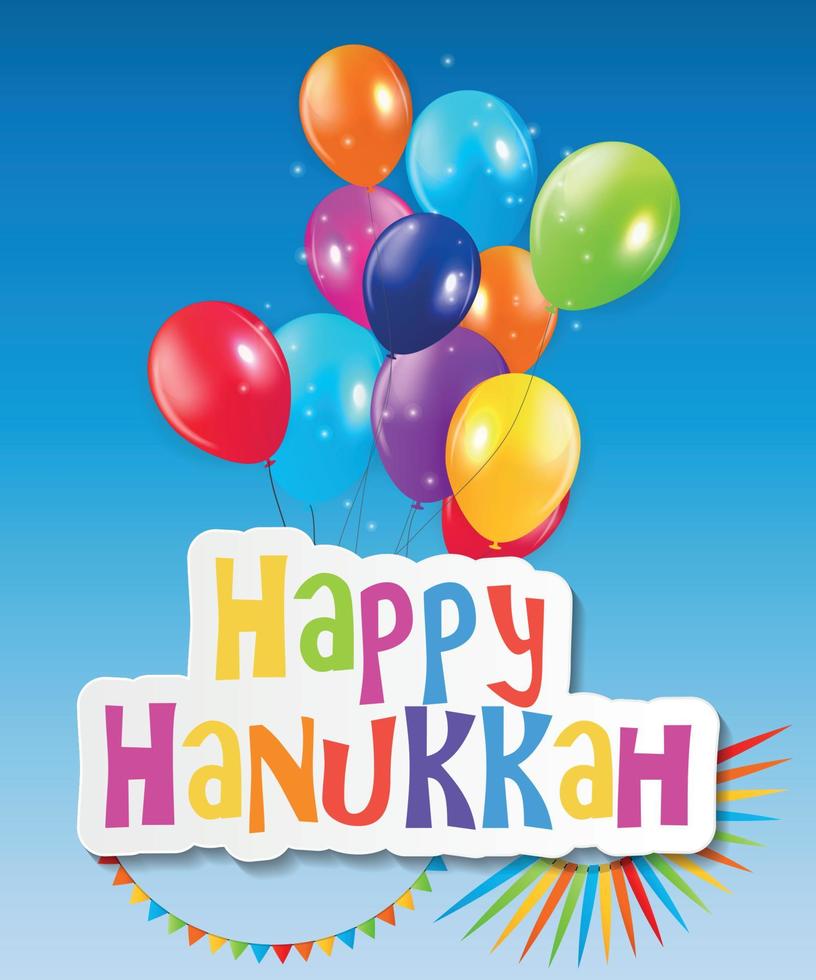 Happy Hanukkah, Jewish Holiday Background. Vector Illustration. Hanukkah is the name of the Jewish holiday.