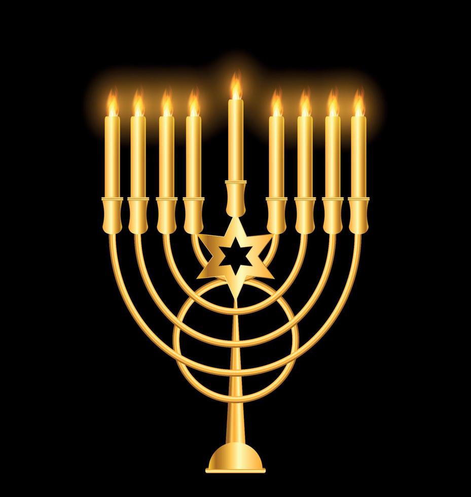 feliz hanukkah, fondo de fiesta judía vector