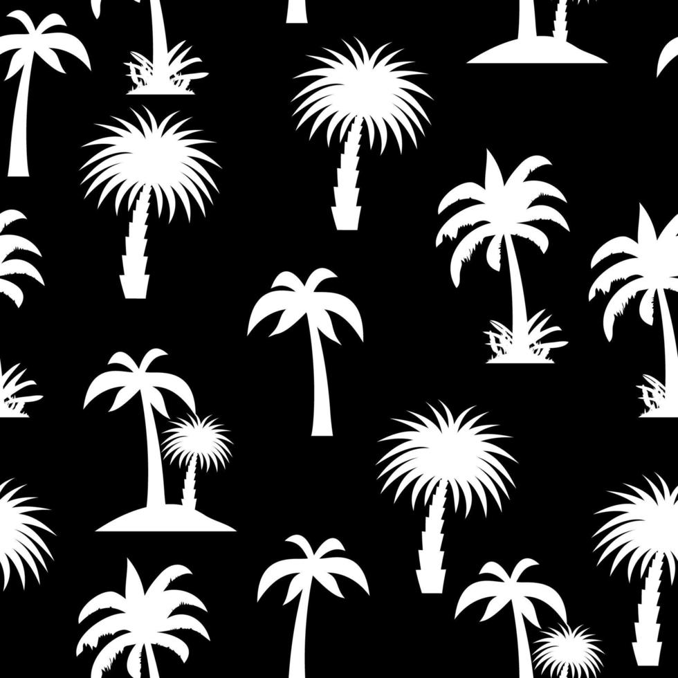 Palm Tree Seamless Pattern Vector Illustration