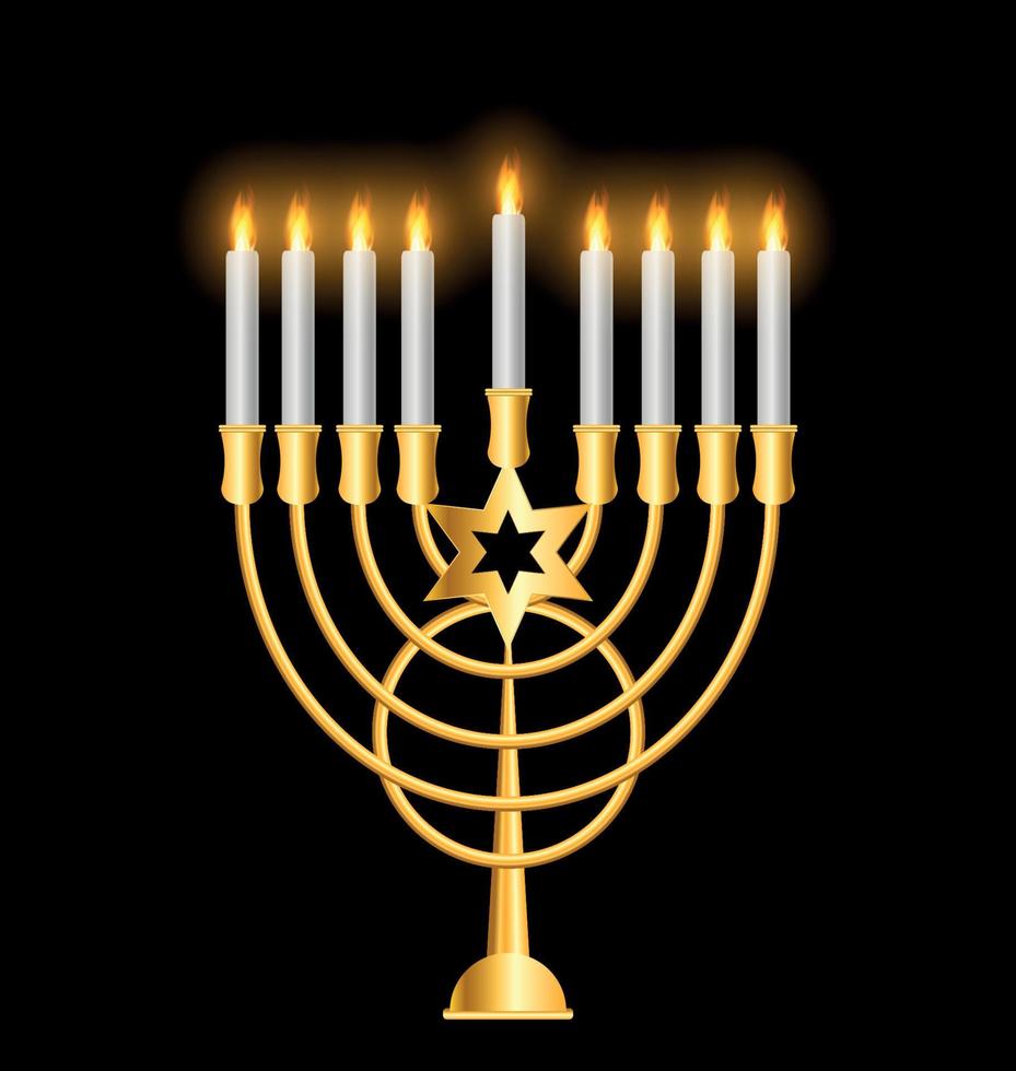 feliz hanukkah, fondo de fiesta judía vector