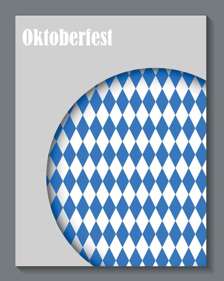 Oktoberfest fondo azul ilustración vectorial vector