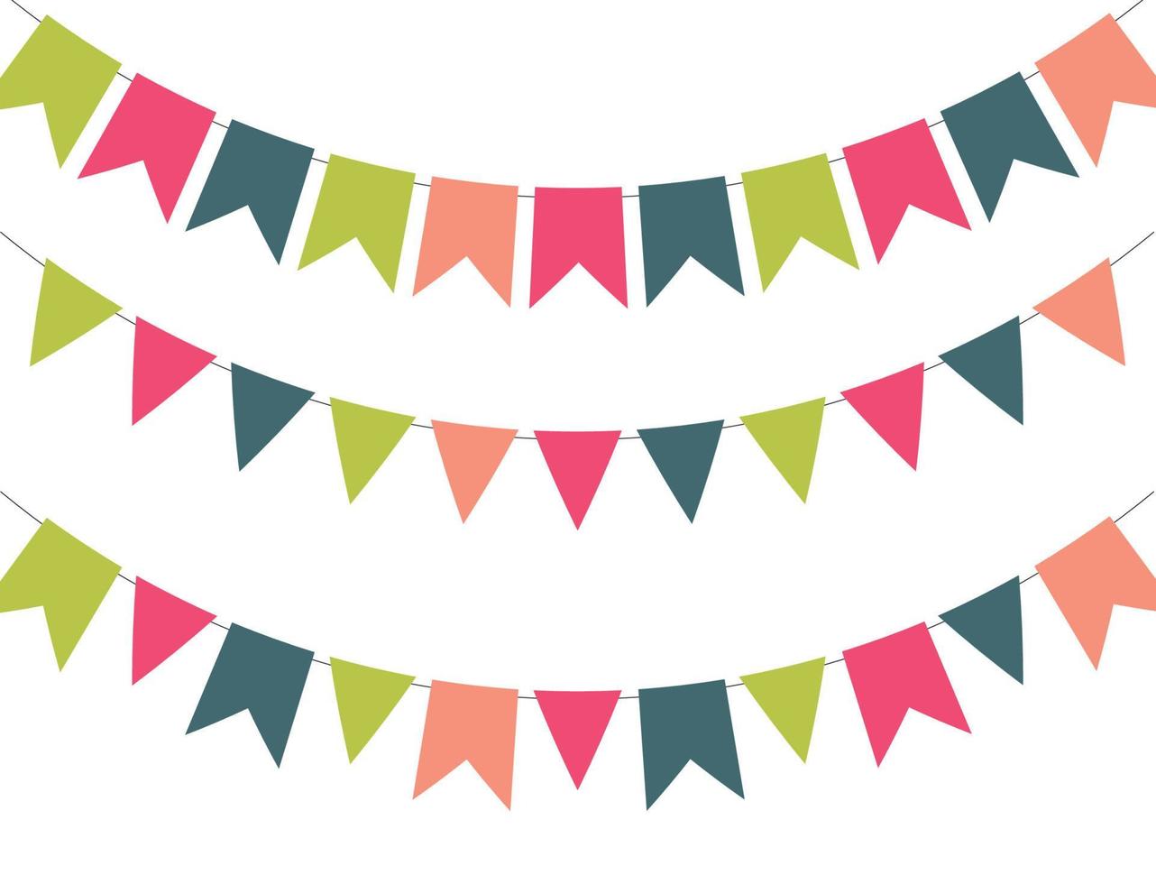 Party Background with Flags Vector Illustration