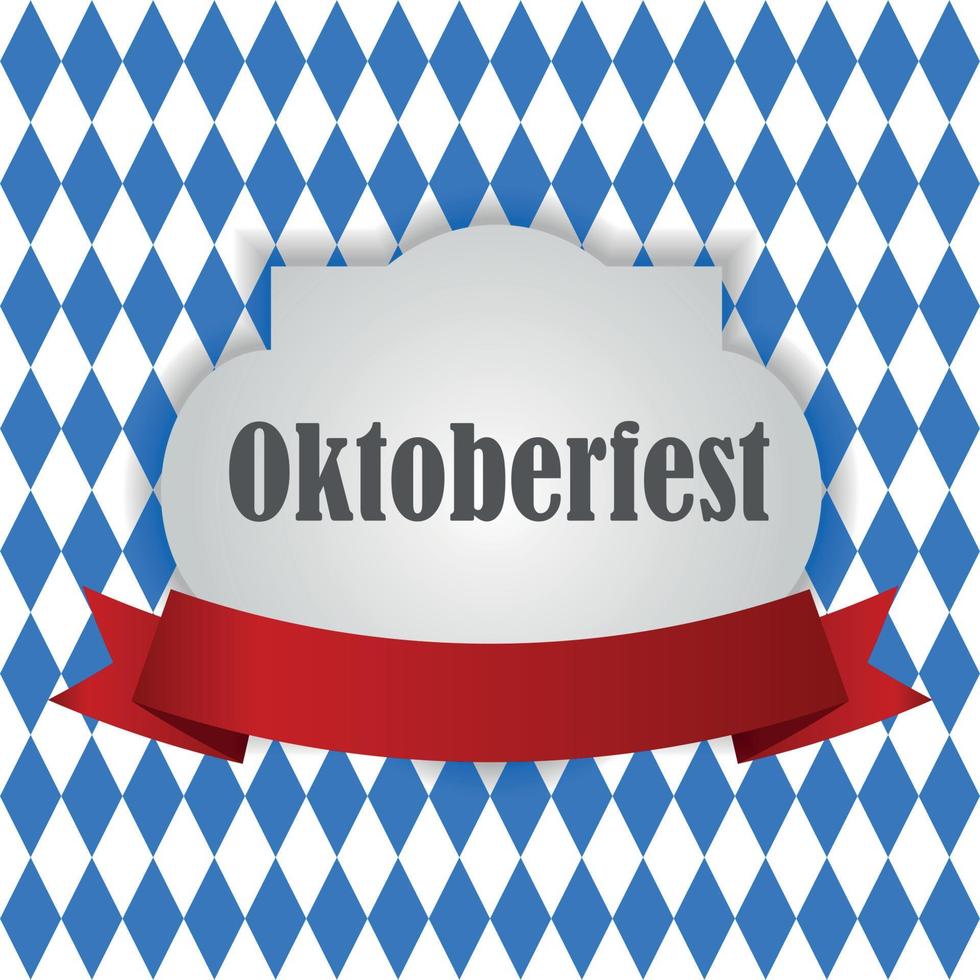 Oktoberfest Blue Background Vector Illustration