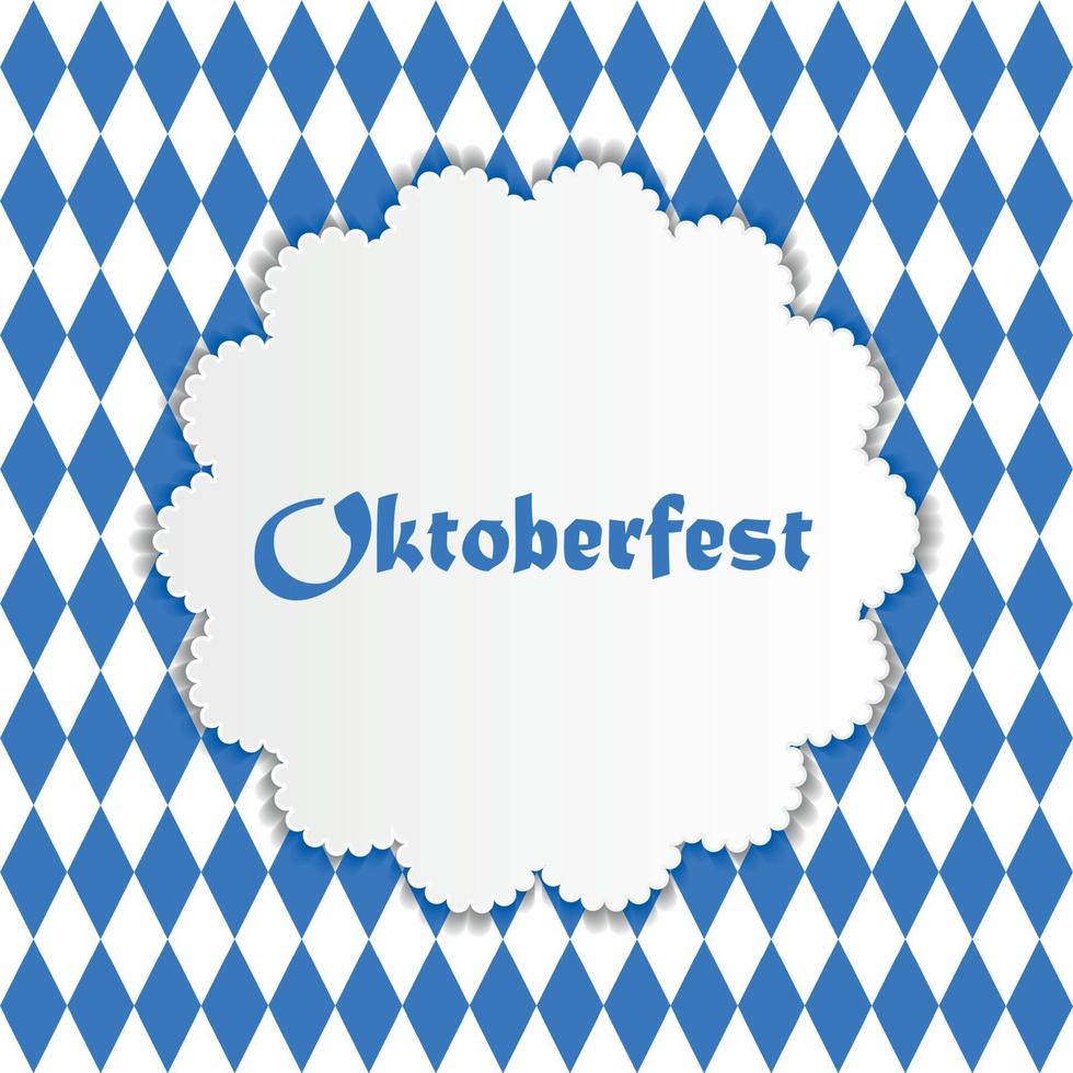 Oktoberfest fondo azul ilustración vectorial vector