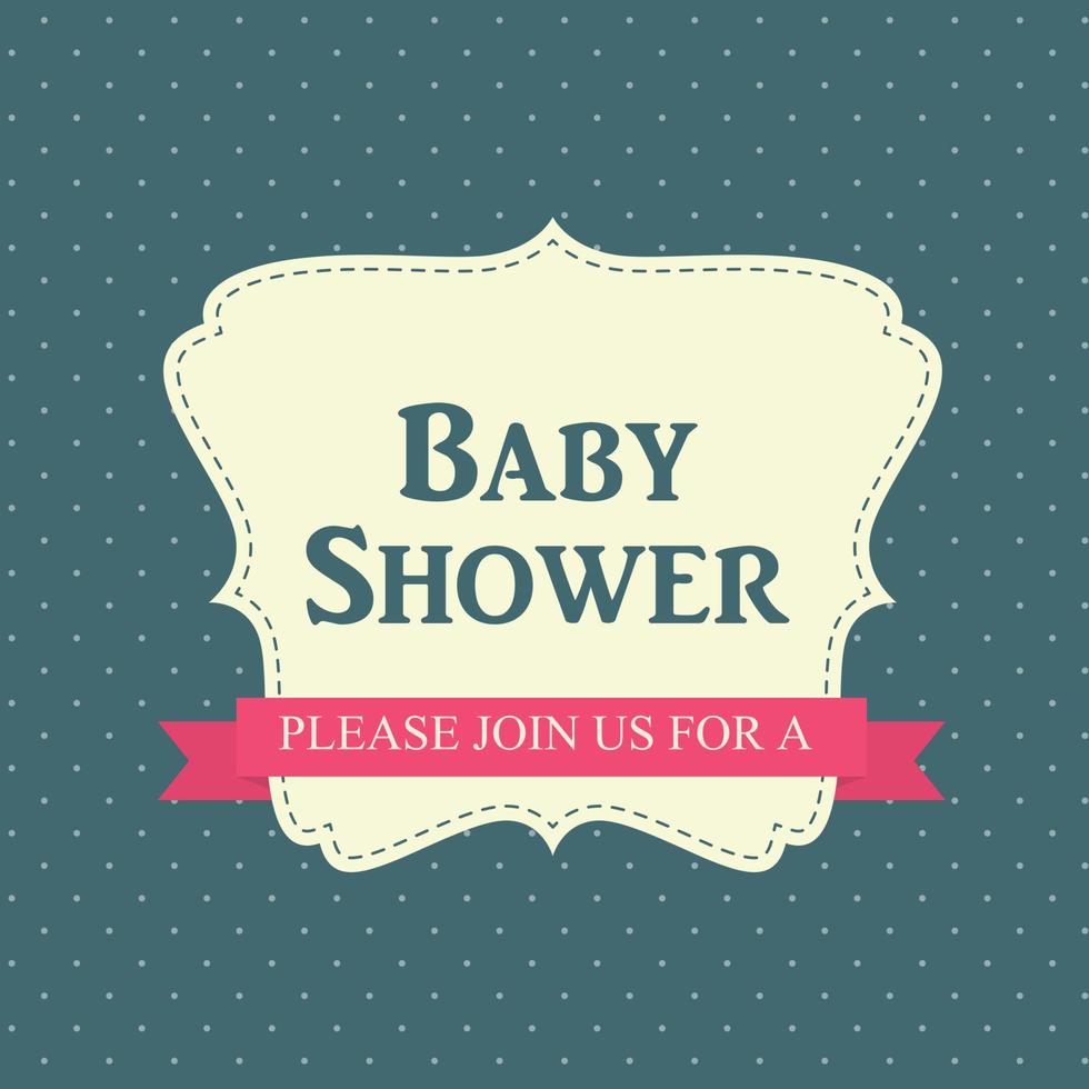 Baby Shower Invitation Vector Illustration