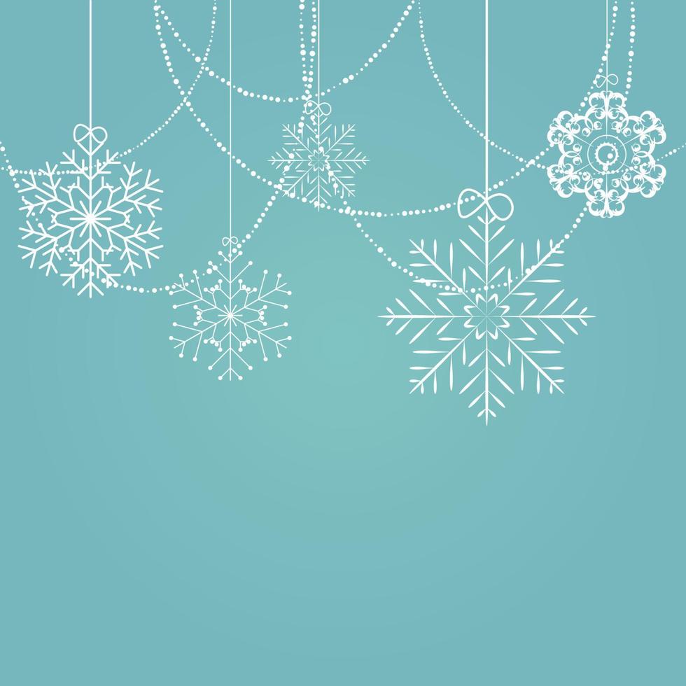 Christmas Snowflakes Background Vector Illustration