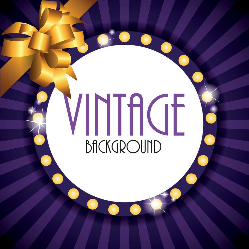 Retro Vintage Background Template Vector Illustration