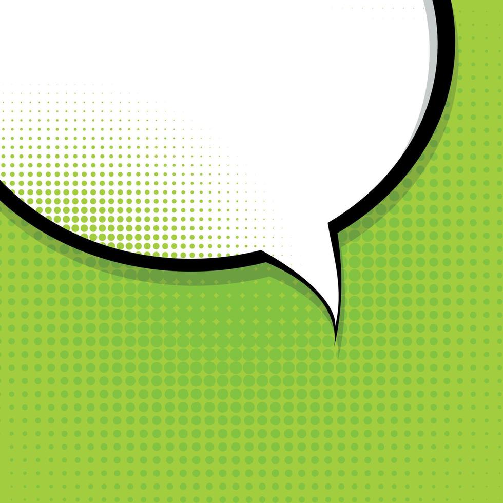 Speech Bubble Pop Art Background On Dot Background Vector Illustration