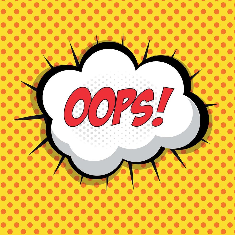 Speech Bubble Pop Art Background On Dot Background Vector Illustration