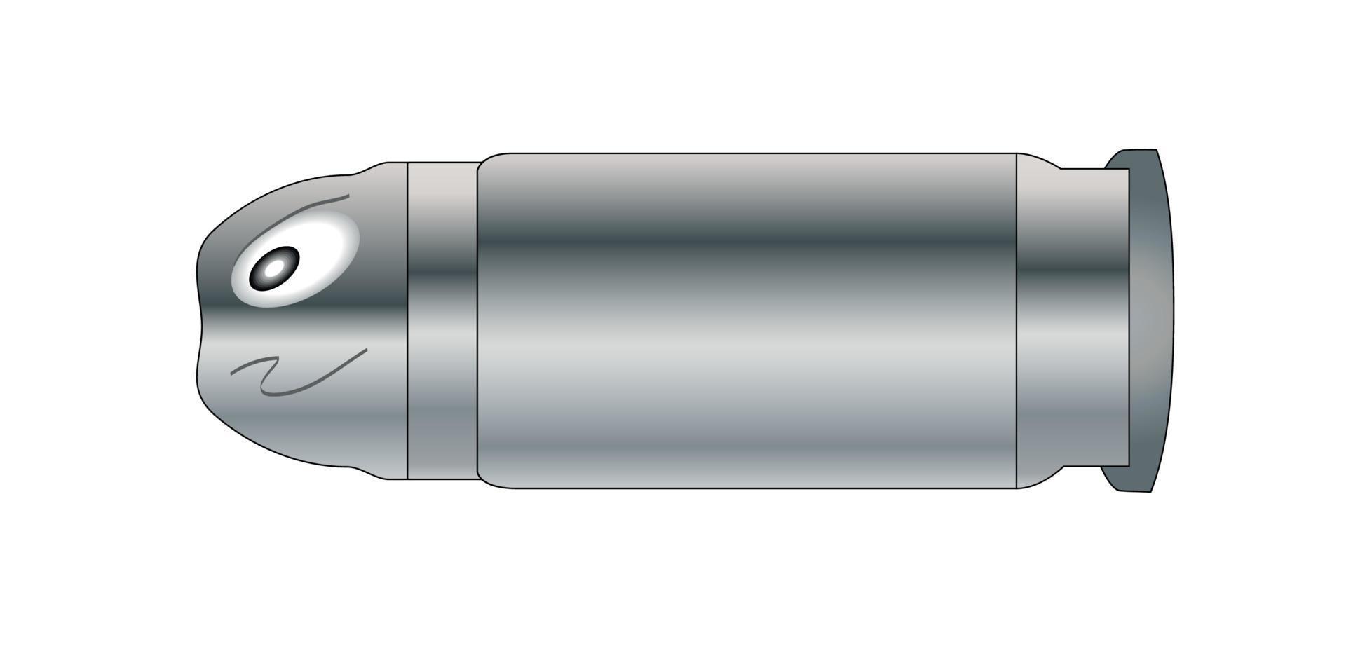 Bullet Isolated on White Background. Vector Illustration.