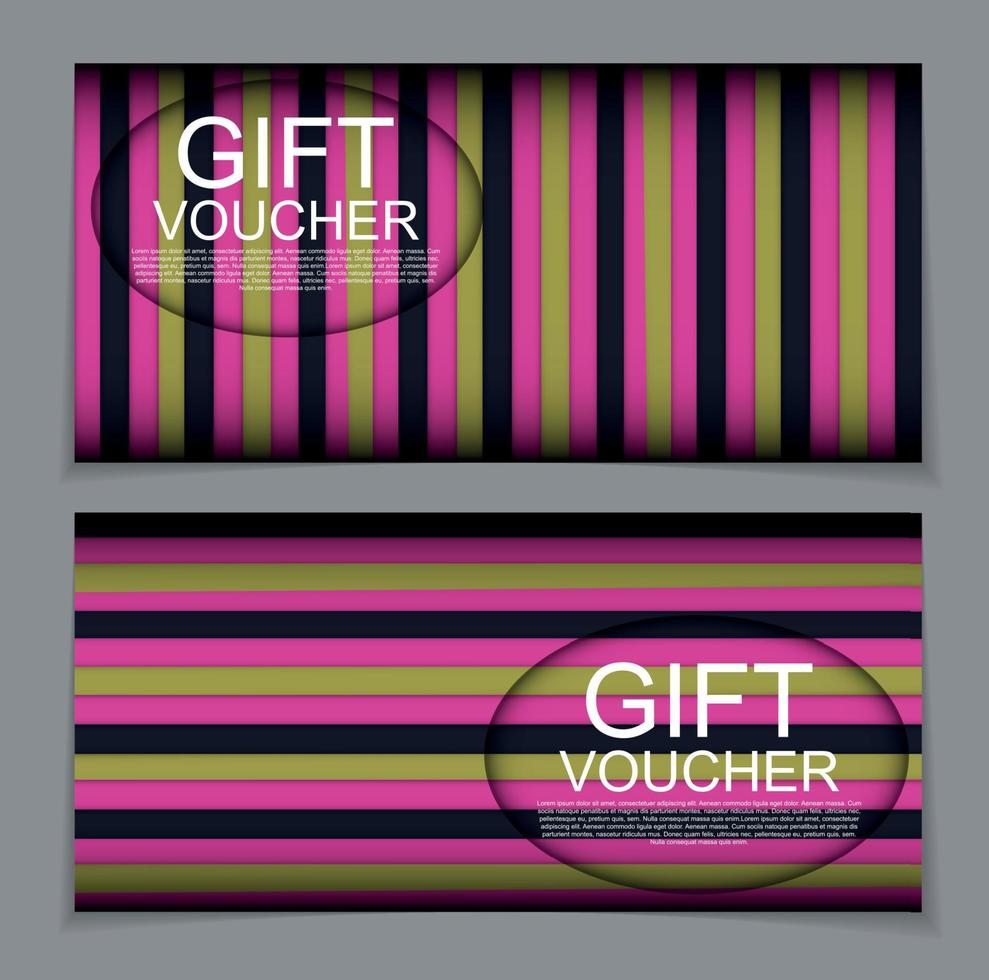 Gift Voucher Template with abstract background. Vector Illustration.
