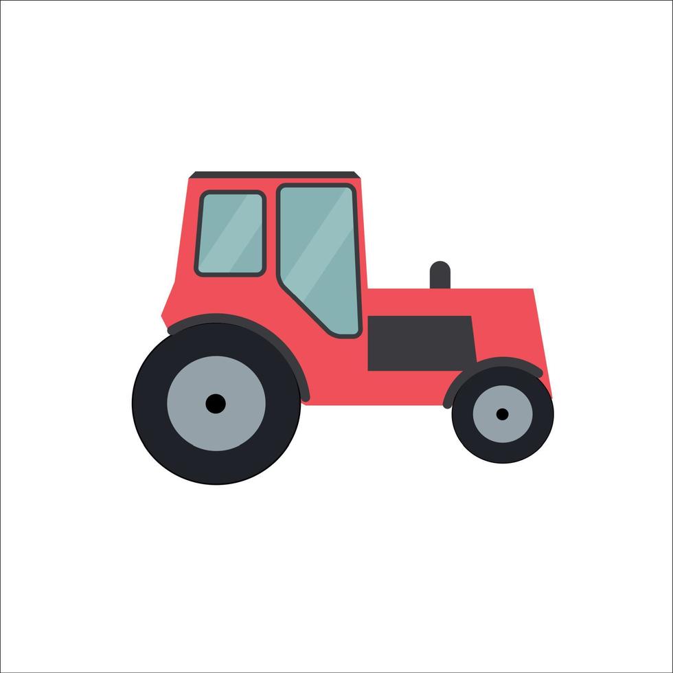 Ilustración de vector de tractor ftat