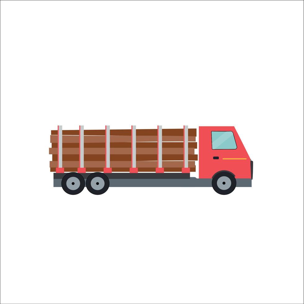 Ftat Truck Vector Illustration