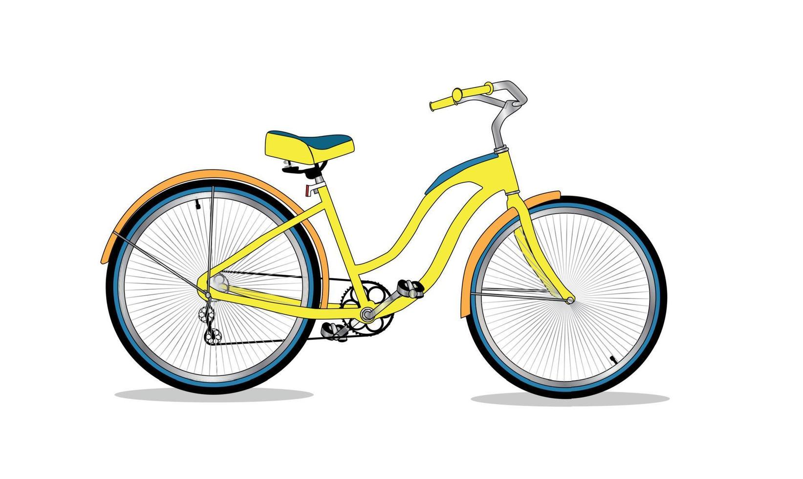 Retro Bicycle Background Vector Illustrator.