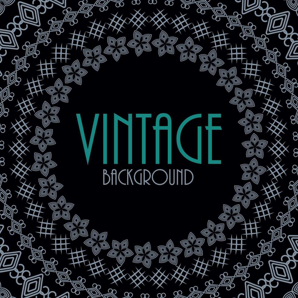 Retro Vintage Background Template Vector Illustration