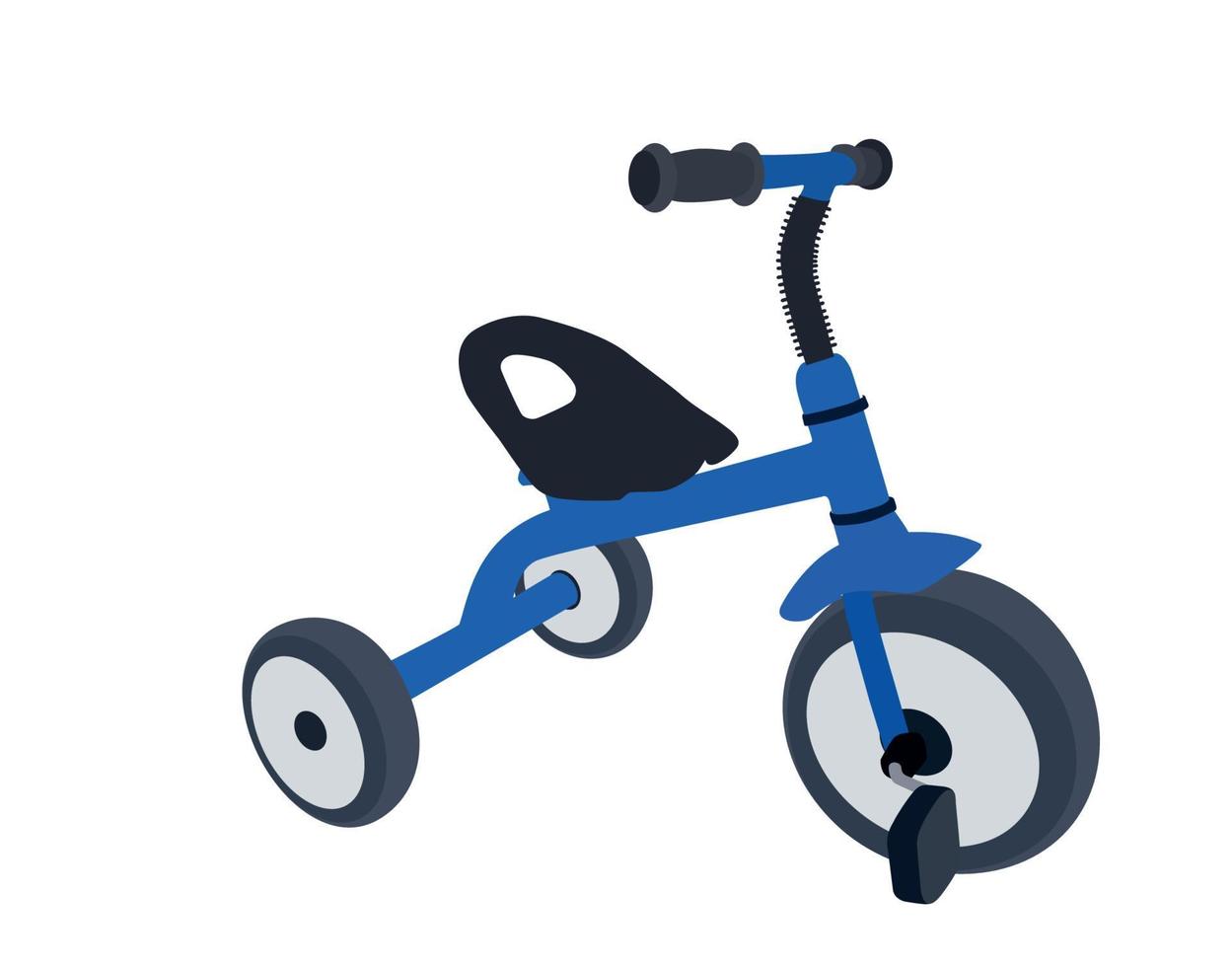 Bicicleta infantil de tres ruedas. aislado vector