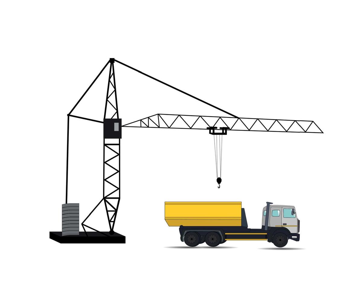 maquinaria de construcción. ilustración vectorial. vector