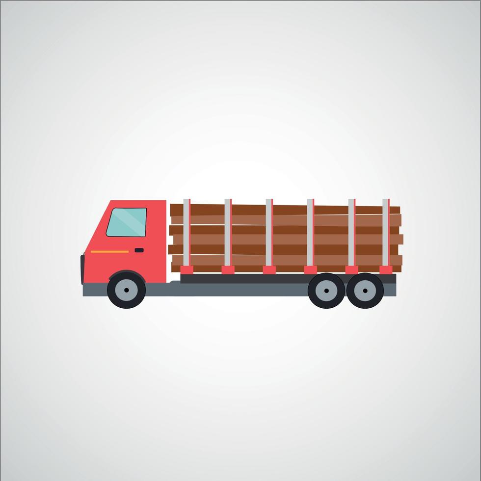 Ftat Truck Vector Illustration