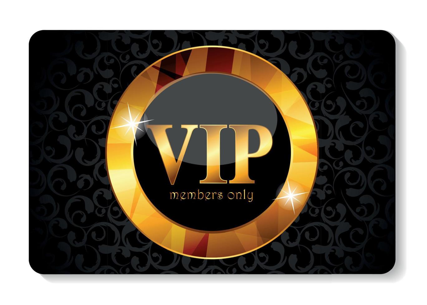 VIP Members Card Vector Illustration