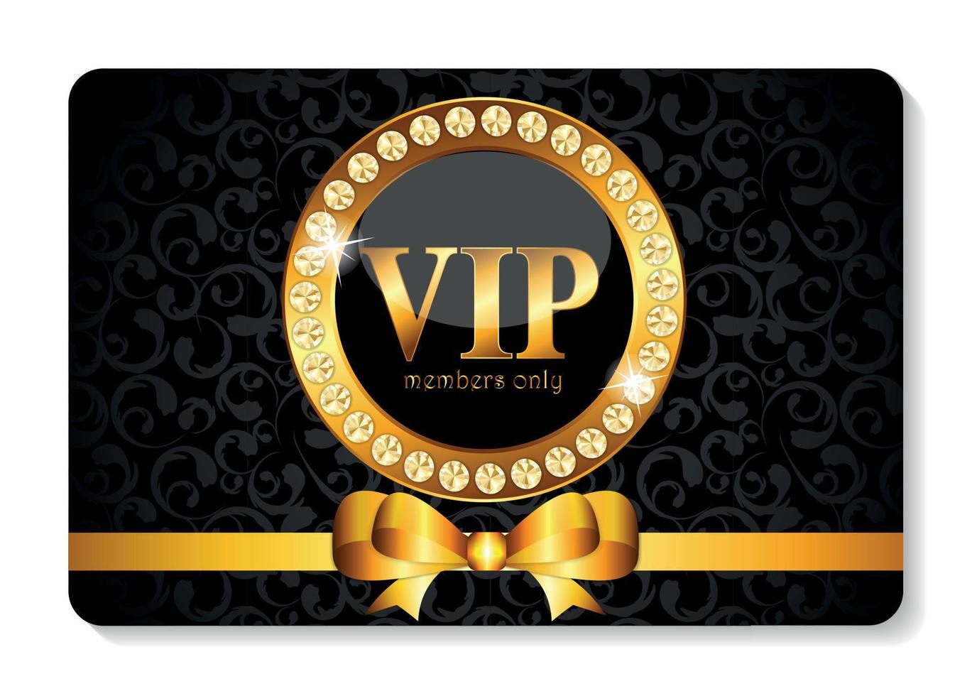 VIP Members Card Vector Illustration