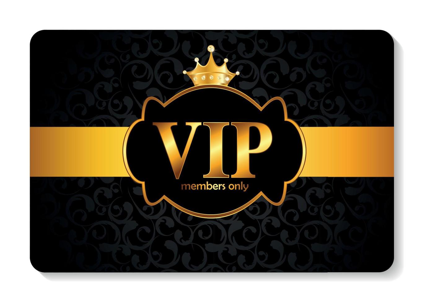 VIP Members Card Vector Illustration