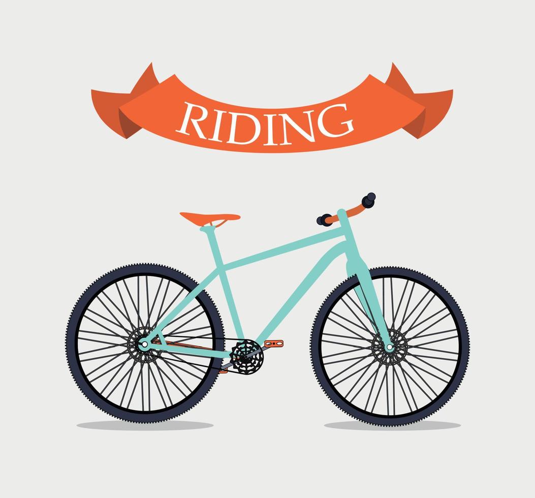 Retro Bicycle Background Vector Illustrator