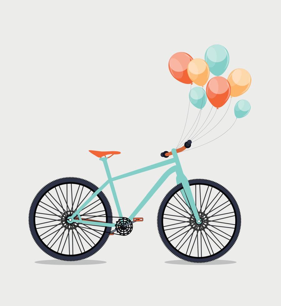 Retro Bicycle Background Vector Illustrator