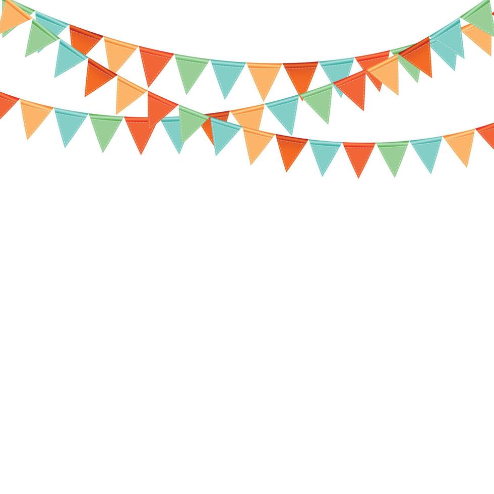 Party Background with Flags Vector Illustration