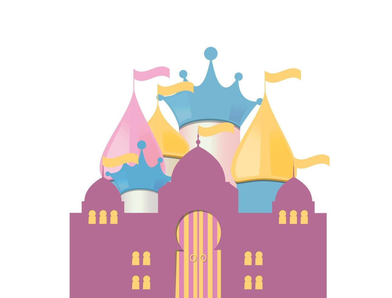 Fairytale Castle. Vector Illustration.