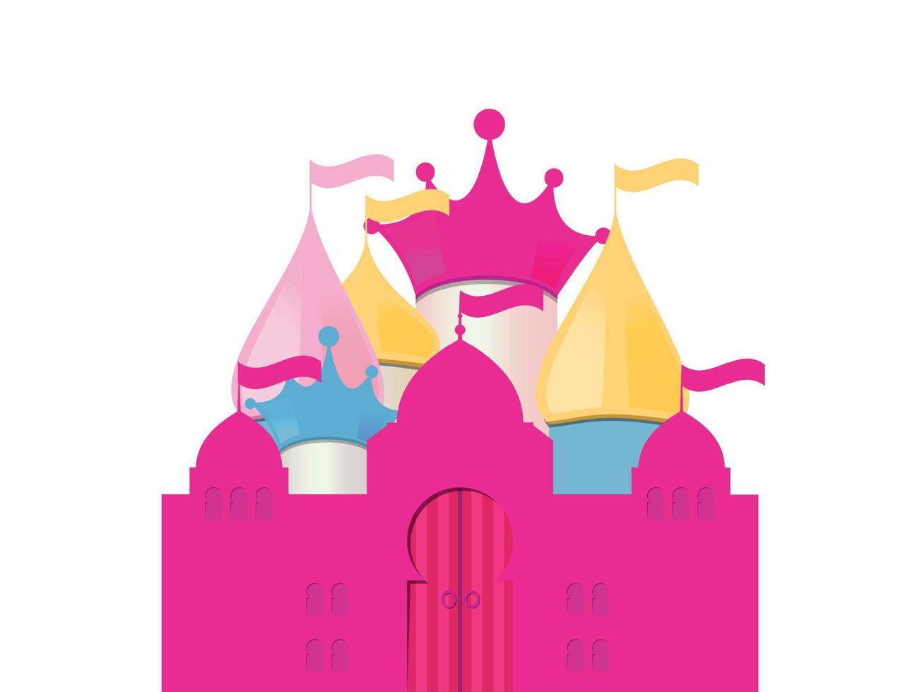 Fairytale Castle. Vector Illustration.