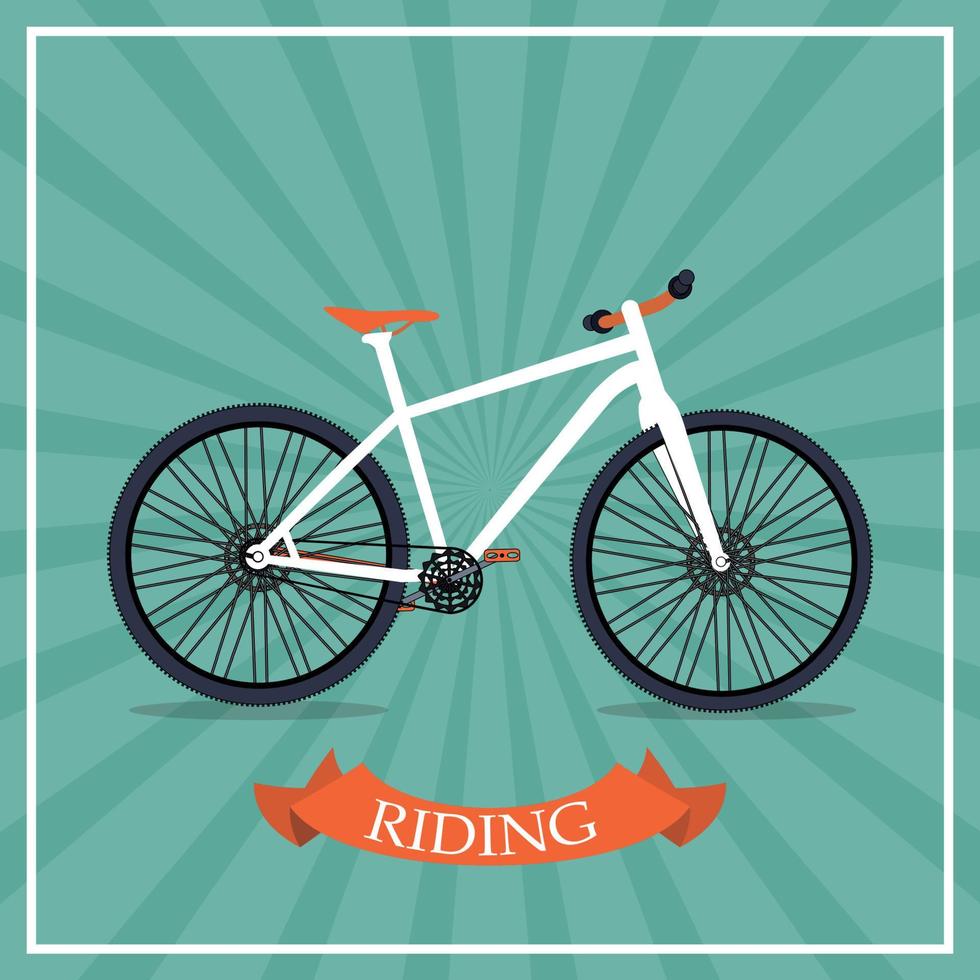Retro Bicycle Background Vector Illustrator