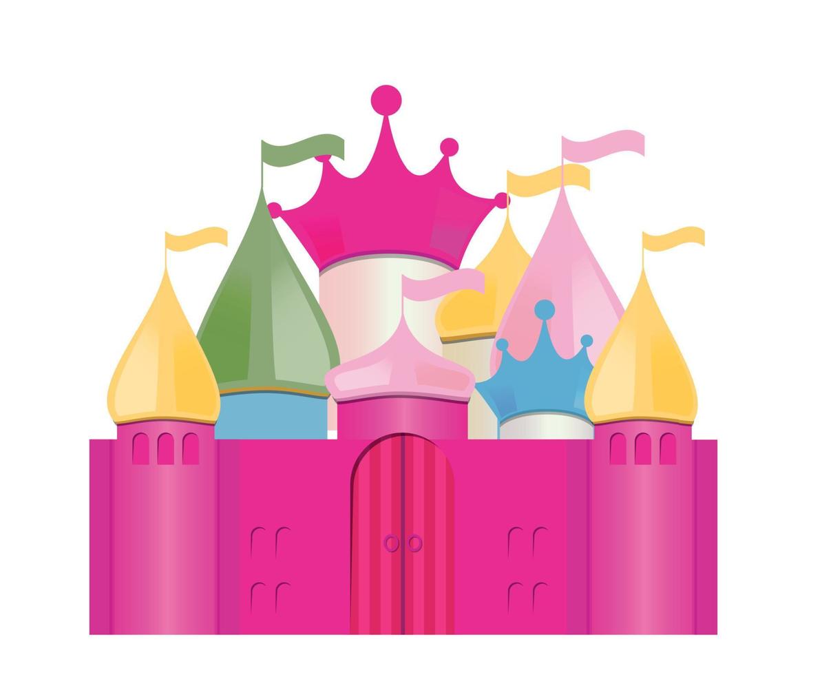 Fairytale Castle. Vector Illustration.