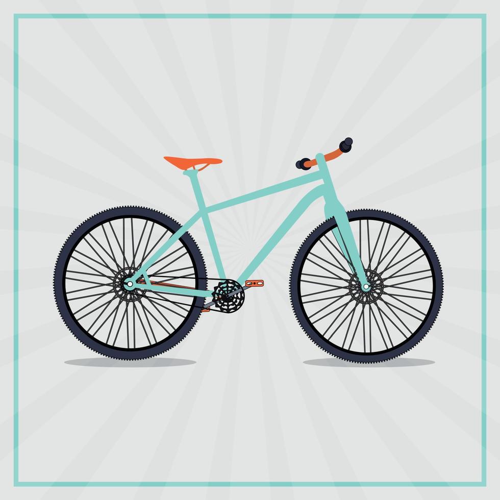 Retro Bicycle Background Vector Illustrator