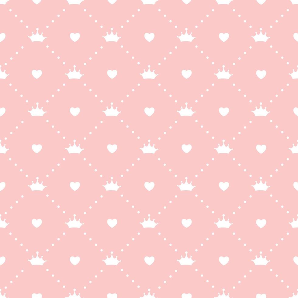 Princess Seamless Pattern Background Vector Illustration