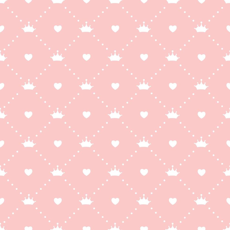 Princess Seamless Pattern Background Vector Illustration