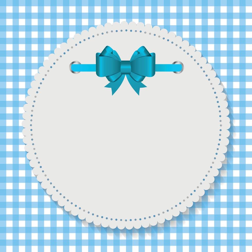 Vintage Frame with Bow Background. Vector Illustration