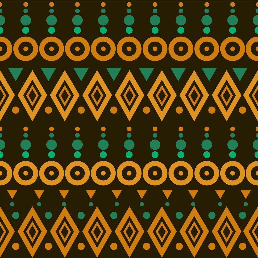 Seamless colorful aztec pattern in brown, green and orange colors ...