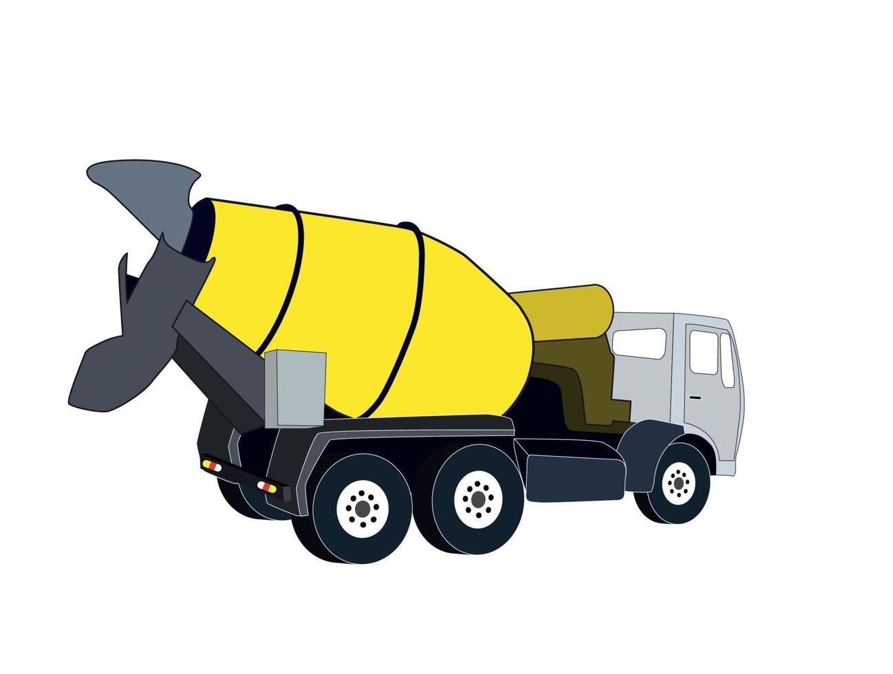 Machine Concrete Pump. Vector Illustration.