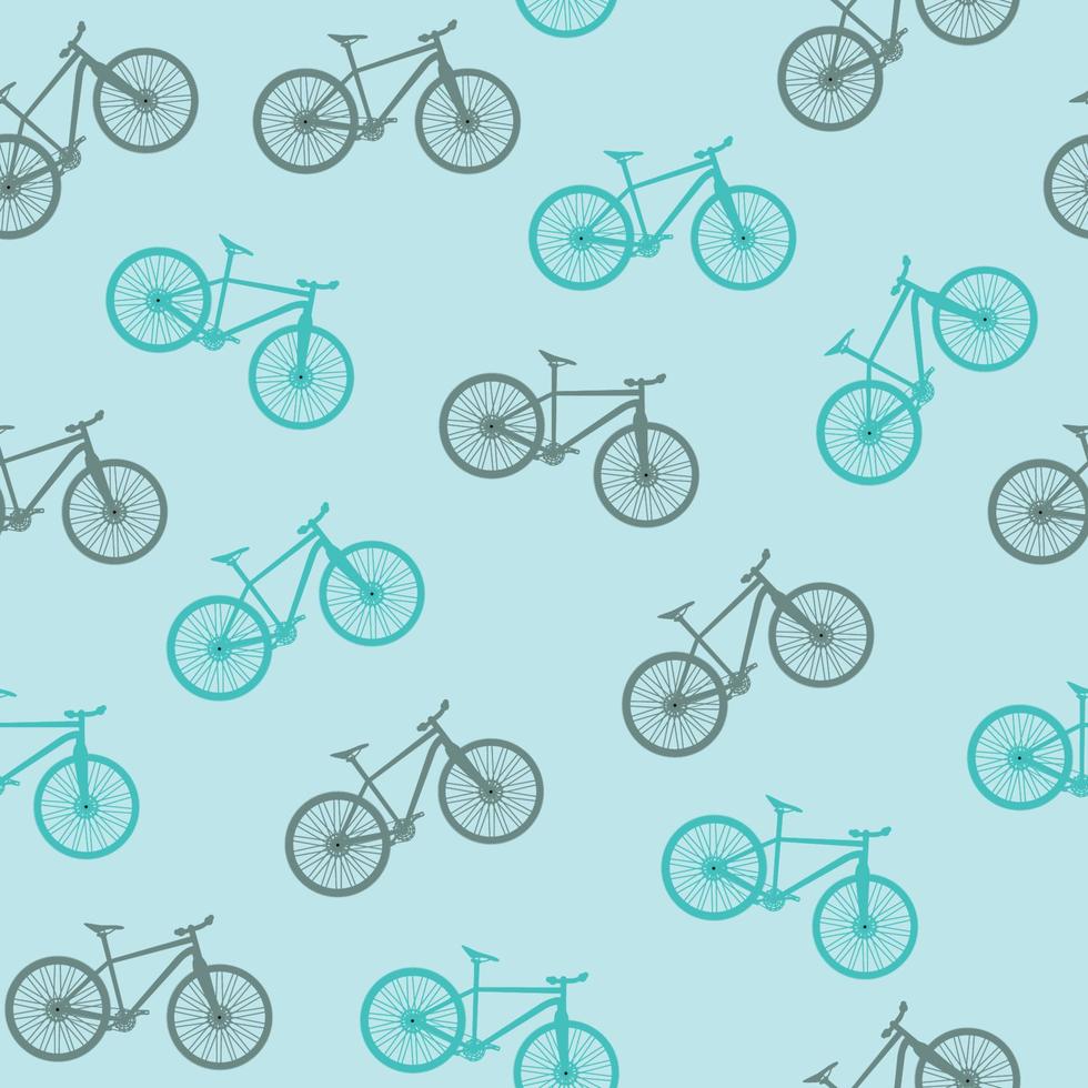 Bicycle Silhouette Seamless Pattern Background. Vector Illustrator