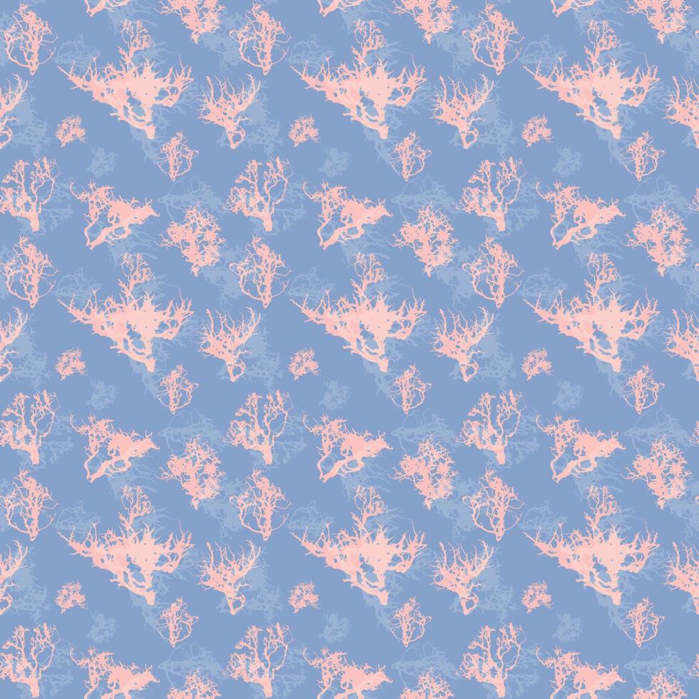 Seamless Pattern. Tree Silhouette Isolated. Vector Illustration.
