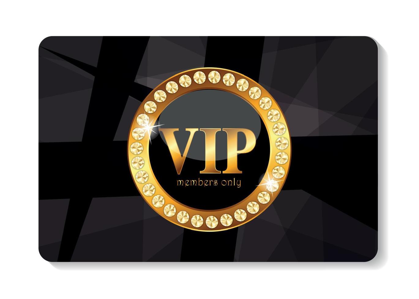 VIP Members Card Vector Illustration