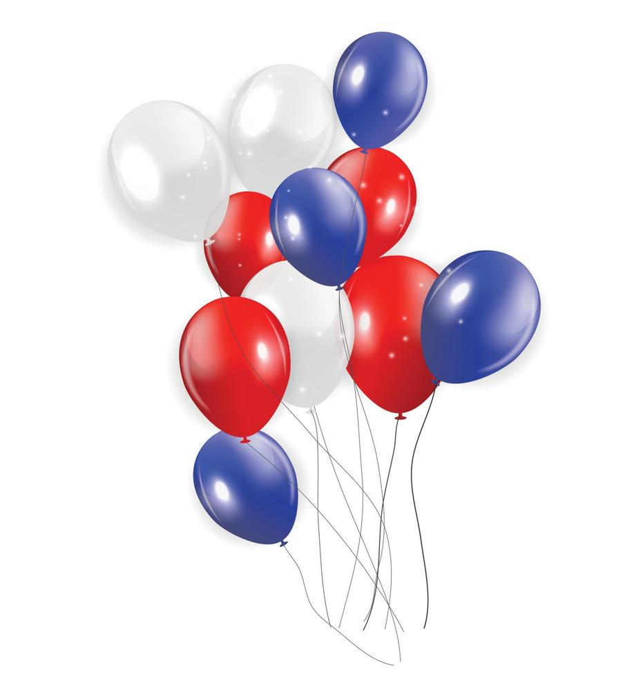 conjunto de globos rojos, ilustración vectorial vector