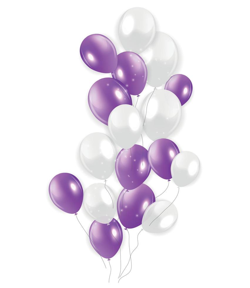 Colored Balloons Background, Vector Illustration.