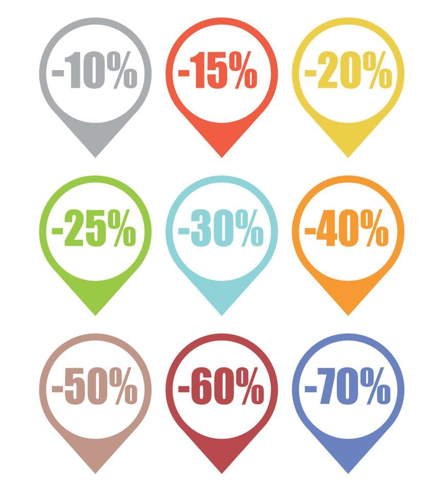 venta etiqueta conjunto ilustración vectorial vector