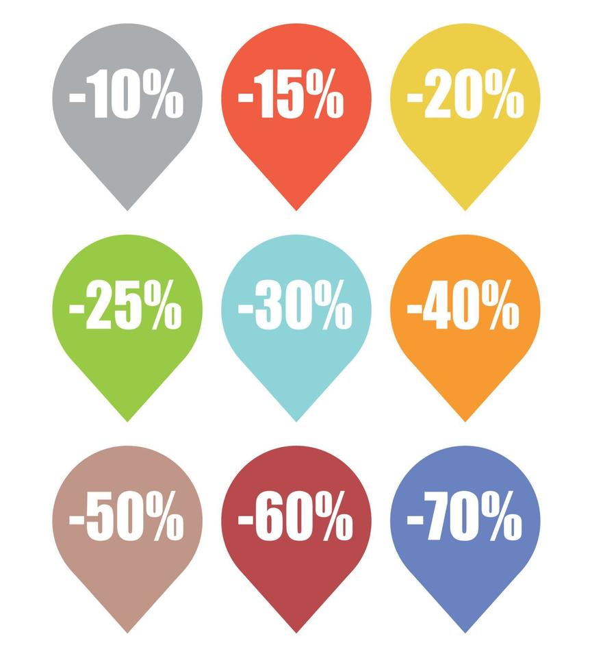 Sale Label Set Vector Illustration
