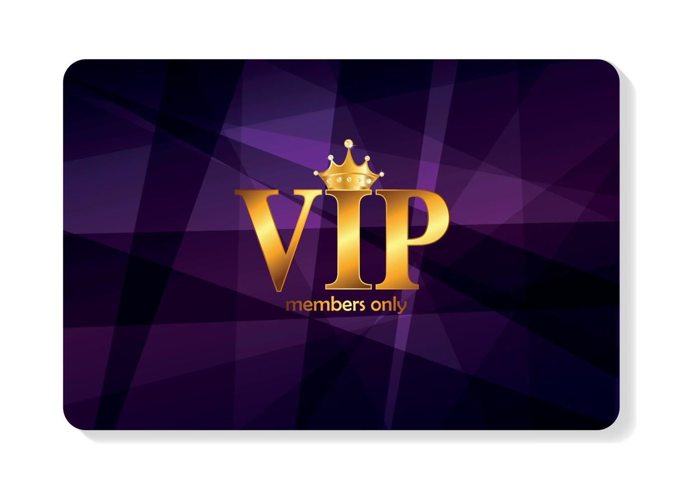 VIP Members Card Vector Illustration