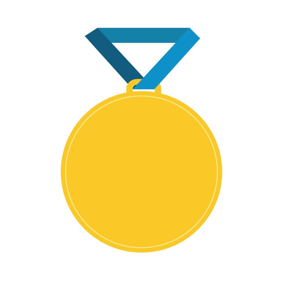 Art Flat Medal Icon Template for Web. Medal icon app. Medal icon best. Medal icon sign. Medal icon 1 First Place Gold. vector