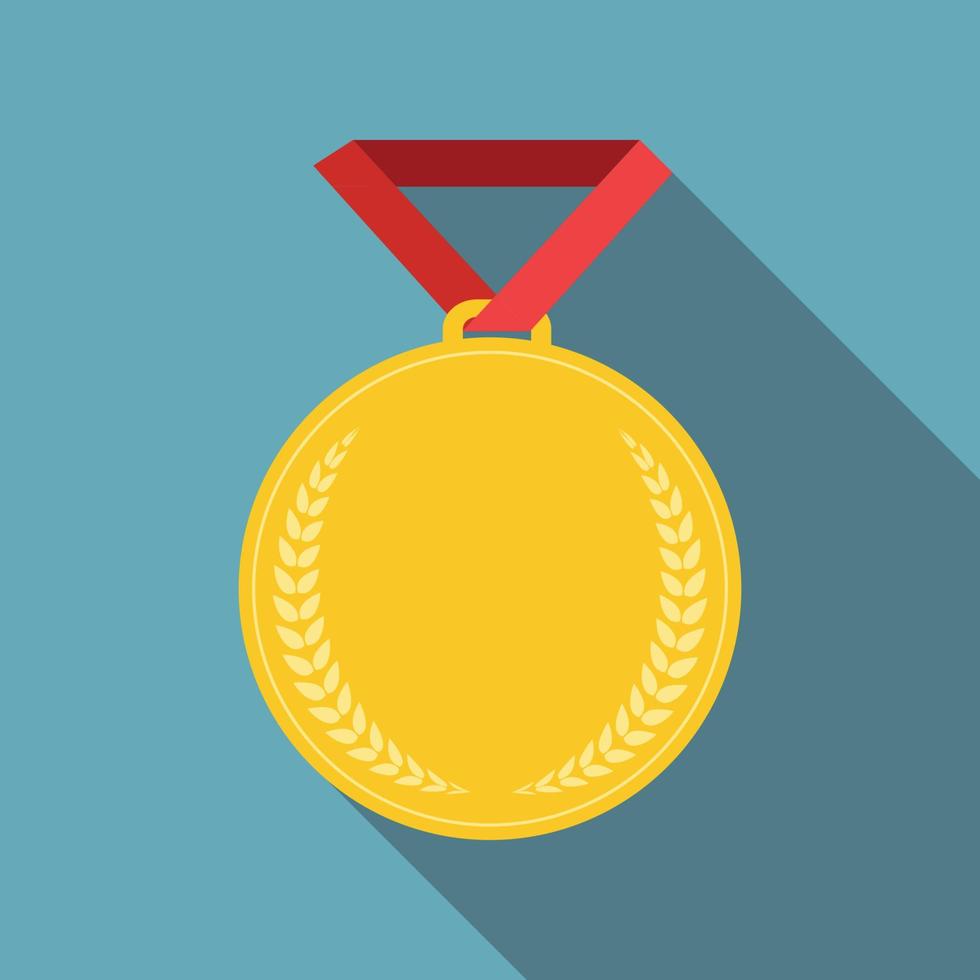 plantilla de icono de medalla plana de arte para web. aplicación de icono de medalla. mejor icono de medalla. signo de icono de medalla. medalla icono 1 primer lugar oro. vector