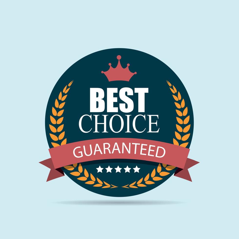 Best Choice Label Vector Illustration